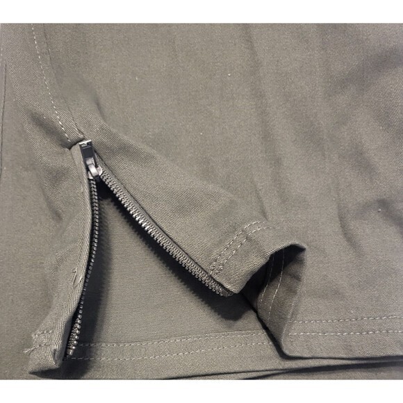 NWT WOMEN'S MOKACHINO CHINO‎ PANTS-SIZE: 18 OLIVE GREEN BELTED ZIPPER ANKLE - Picture 8 of 11